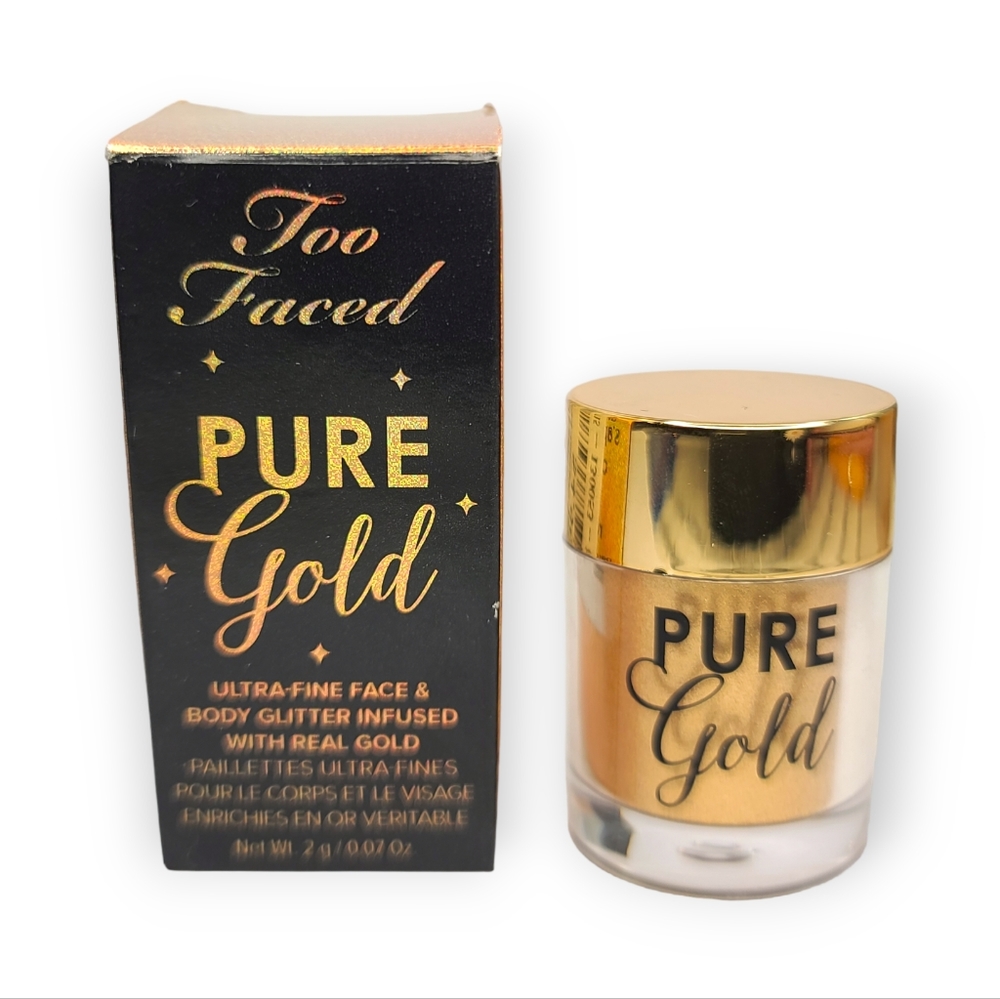 Too Faced Pure Gold Ultra Fine Face and Body Glitter Infused with Real Gold